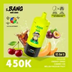 Bang Leader 450K Puffs – 15-u-1 punjiva jednokratna vape s podesivim ledom i pametnim zaslonom - Slika 2