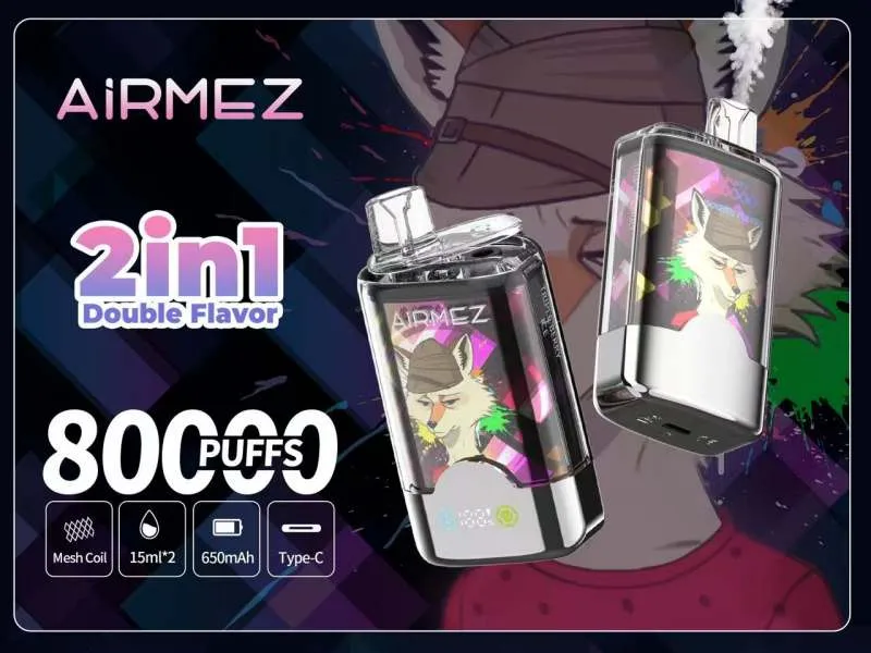 airmez fox 2in1 80k puffs jednokratna punjiva e cigareta s dvostrukim okusima i do 80.000 uvlacenja 14