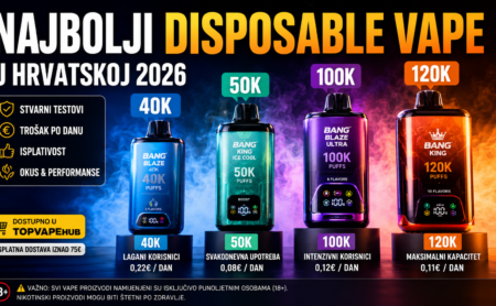 Najbolji Disposable Vape u Hrvatskoj 2026 – 40K, 50K, 100K i 120K Modeli u Usporedbi
