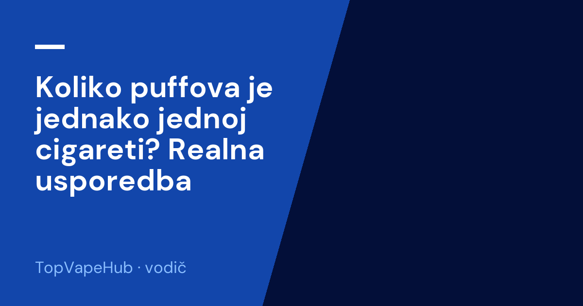 Koliko puffova je jednako jednoj cigareti? Realna usporedba 1 Koliko puffova je jednako jednoj cigareti? Realna usporedba